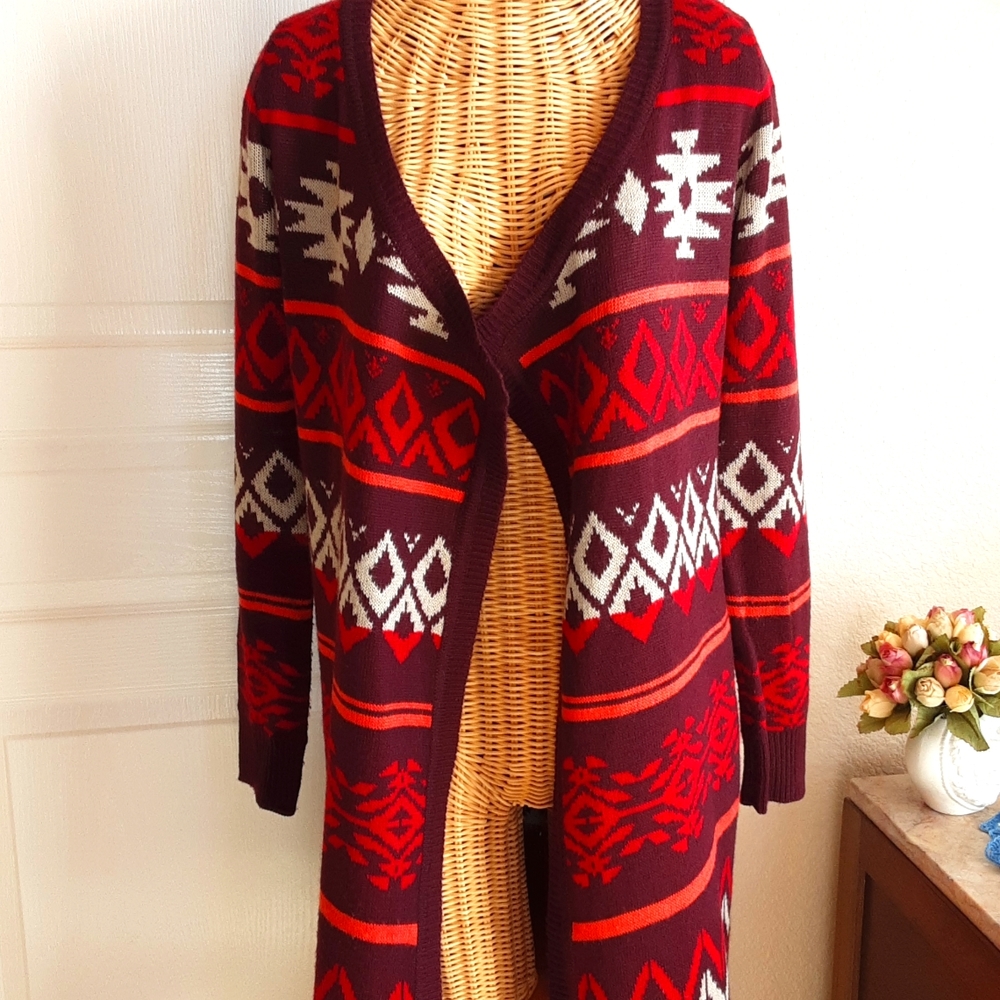 Vintage Contempo Casuals Long Cardigan
